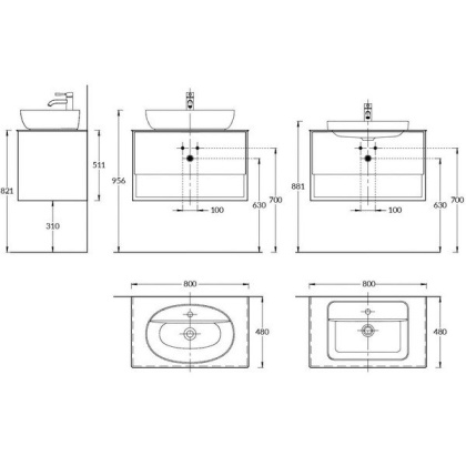 Тумба PLAZA Modern подвесная 80 дуб орегон 1 ящик + полка PLB.MN.80.1\OAK.O Тумба PLAZA Modern подвесная 80 дуб орегон 1 ящик + полка PLB.MN.80.1\OAK.O