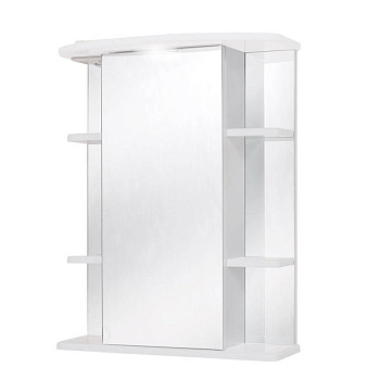 Шкаф-зеркало Onika Глория 55 белый, левый, с подсветкой