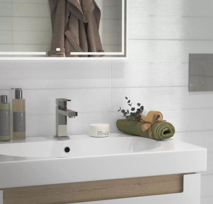 Бьянка белый глянцевый вуд 20x60x0,9