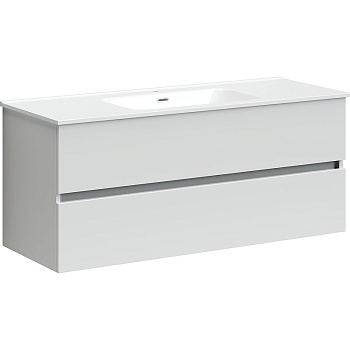 Тумба подвесная SANCOS Urban 1190х450х550, c двумя ящиками оснащенными доводчиками, белый глянец , арт. UR120-1W Тумба подвесная SANCOS Urban 1190х450х550, c двумя ящиками оснащенными доводчиками, белый глянец , арт. UR120-1W