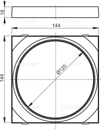 Вставка под водосточную трубу, комплект – красный