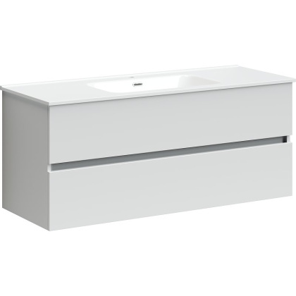 Тумба подвесная SANCOS Urban 1190х450х550, c двумя ящиками оснащенными доводчиками, белый глянец , арт. UR120-1W Тумба подвесная SANCOS Urban 1190х450х550, c двумя ящиками оснащенными доводчиками, белый глянец , арт. UR120-1W