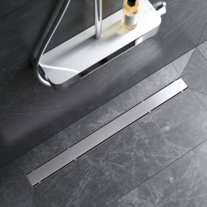 W02SC-U11-090-04SB PrimeFlow Трап для душа линейный универс затвор Tile 90см цвет сталь мат W02SC-U11-090-04SB PrimeFlow Трап для душа линейный универс затвор Tile 90см цвет сталь мат