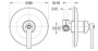 LIBERTY-F-DIM-01 Встраиваемый однорычажный смеситель для душа, хром LIBERTY-F-DIM-01 Встраиваемый однорычажный смеситель для душа, хром