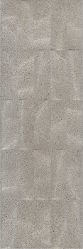 Плитка настенная 12152R Безана серый структура обрезной 25*75*11 (5шт\0.938м2), м2