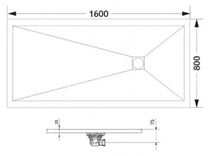 Душевой поддон RGW ST-G 80 x 160 см, прямоугольный, искусственный камень, графит, 14152816-02 Душевой поддон RGW ST-G 80 x 160 см, прямоугольный, искусственный камень, графит, 14152816-02