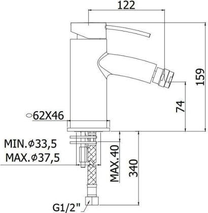 Смеситель для биде Paffoni Berry BR131CR Смеситель для биде Paffoni Berry BR131CR