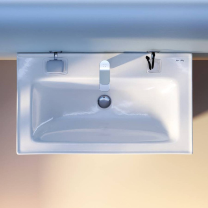 M85AWCC0802WG64 X-Joy, Раковина мебельная, керамическая, 80 см, встроенная, цвет: Белый, глянец M85AWCC0802WG64 X-Joy, Раковина мебельная, керамическая, 80 см, встроенная, цвет: Белый, глянец