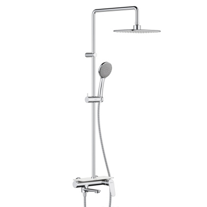 977720000_xxx Origin Bit, душ. система со смесителем-полкой: верх. душ 260*190, ручн. душ 120, 5 реж 977720000_xxx Origin Bit, душ. система со смесителем-полкой: верх. душ 260*190, ручн. душ 120, 5 реж