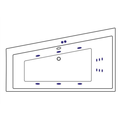 Ванна EXCELLENT Sfera 170x100 (левая) "LINE" (хром) Ванна EXCELLENT Sfera 170x100 (левая) "LINE" (хром)