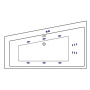 Ванна EXCELLENT Sfera 170x100 (левая) "LINE" (хром) Ванна EXCELLENT Sfera 170x100 (левая) "LINE" (хром)