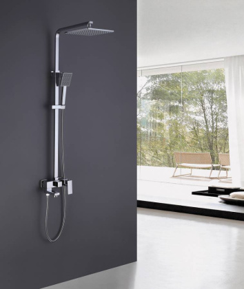 Душевая стойка ABBER Daheim AF8216 с изливом, хром Душевая стойка ABBER Daheim AF8216 с изливом, хром