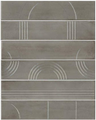 Панно Мажорель серый глянцевый (из 6 частей 6х28,5) 36x28,5x1 Панно Мажорель серый глянцевый (из 6 частей 6х28,5) 36x28,5x1