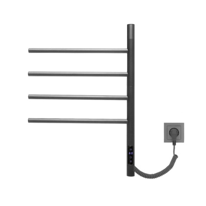 Полотенцесушитель электрический Vincea VTD-1S1CGE 43x60, графит, таймер Полотенцесушитель электрический Vincea VTD-1S1CGE 43x60, графит, таймер