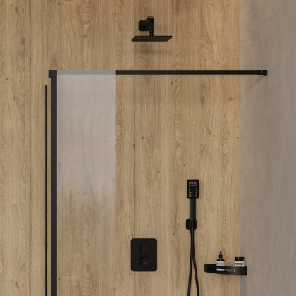 Полка-корзинка для душа угловая OMNIRES 20,5х20,5 см UN10332BL (черная BLM) Полка-корзинка для душа угловая OMNIRES 20,5х20,5 см UN10332BL (черная BLM)