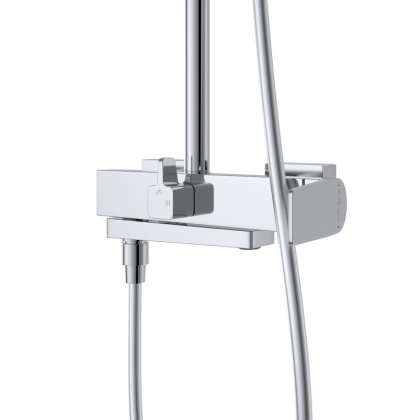 ARDENTE Душевая стойка со смесителем и изливом, хром ARDENTE-VSCM-CRM