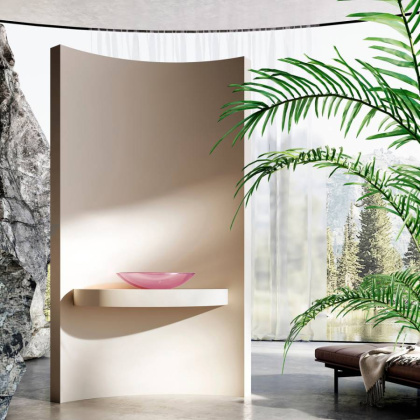 Раковина накладная прозрачная ABBER Kristall AT2810Koralle розовая Раковина накладная прозрачная ABBER Kristall AT2810Koralle розовая