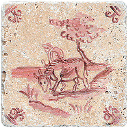 Натуральный травертин ИЗРАЗЦЫ №2 10x10, Provance