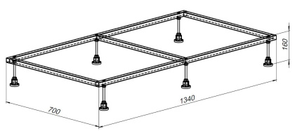 Каркас для поддона Allen Brau 140х80 8.00005 Каркас для поддона Allen Brau 140х80 8.00005