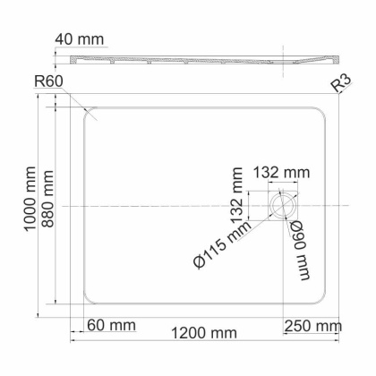 Rhin 44T10 Душевой поддон Wasserkraft Rhin 44T10 Душевой поддон Wasserkraft