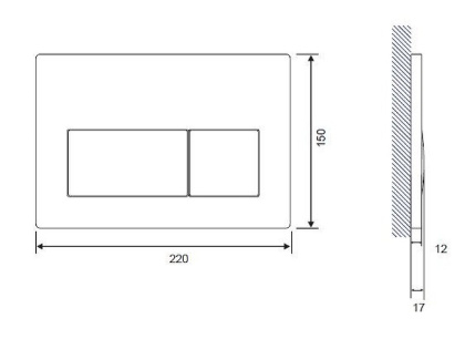 Кнопка PRESTO хром матовый