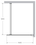 LIBERTA-L-1-80-120-C-Cr Душевая перегородка с односторонним входом 800x1200x1950 мм