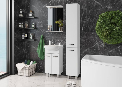 Пенал Onika Коралл 30 напольный, белый, универсальный Пенал Onika Коралл 30 напольный, белый, универсальный