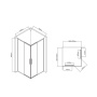 Душевой уголок Slim-U VSS-2SU900CLB, 900*900, м.черный, стекло прозрачное