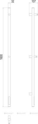 Полотенцесушитель Terminus Стойка электро UNO круг1600 Полотенцесушитель Terminus Стойка электро UNO круг1600