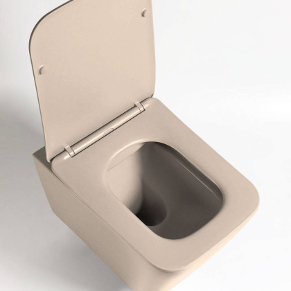 Унитаз подвесной Q-Line VT1-12MC безободковый, цвет капучино мат., ультратонкое soft close сиденье Унитаз подвесной Q-Line VT1-12MC безободковый, цвет капучино мат., ультратонкое soft close сиденье