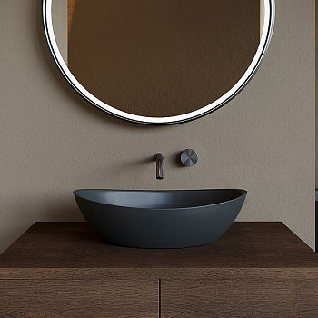 Раковина Salini CALLISTA 103 1101203SMRF S-Stone покраска по RAL полностью, накладная, матовая