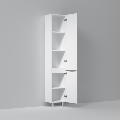 M80CSR0356WG Like, шкаф-колонна, напольный, правый, 35 см, двери, Белый, глянец, ш