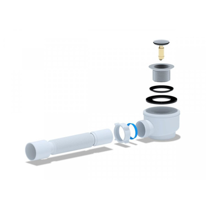 Сифон для поддона АниПласт(хром), шт Сифон для поддона АниПласт(хром), шт