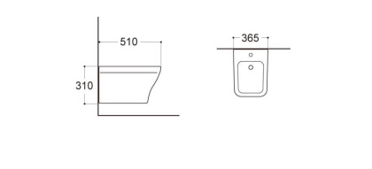 Биде подвесное AQUATEK АМАДЕО AQ1663-00, 510*365*310 мм, цвет белый