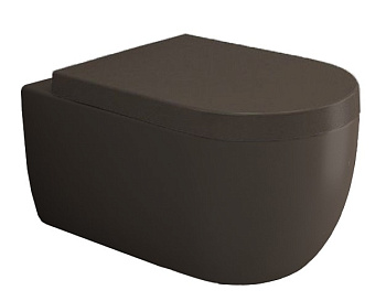 Чаша унитаза подвесного Bocchi V-Tondo 1416-025-0129, кофейный матовый Чаша унитаза подвесного Bocchi V-Tondo 1416-025-0129, кофейный матовый
