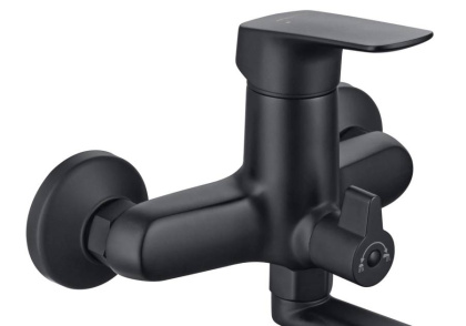 Смеситель для ванны с длинным изливом AQUATEK, матовый черный AQ1042MB ВЕГА 