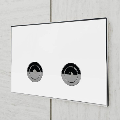 Клавиша смыва для пневматической инсталляции Point Венера, белый/хром, PN44071WC