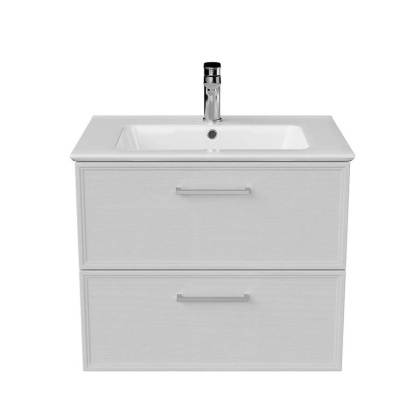 Тумба PIANO Classic подвесная 65 см, 2 ящика, ясень белый матовый PIA.CL.65\WHT.M