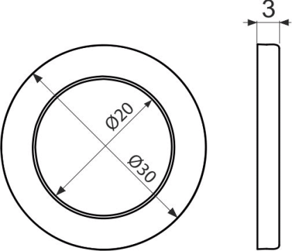 Прокладка состоящая из двух частей 1" Прокладка состоящая из двух частей 1"