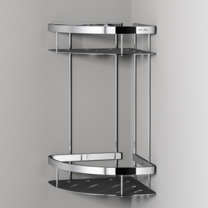 A7454200 Sense L Полка для душа угловая двухъярусная, хром