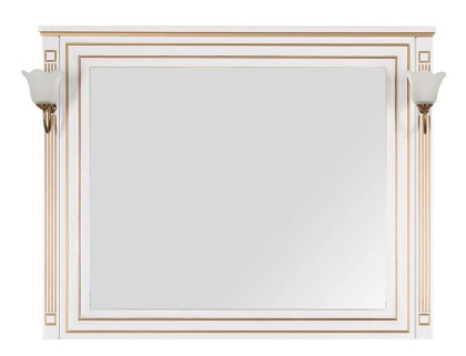 Зеркало Aquanet Паола 120 белый/золото Зеркало Aquanet Паола 120 белый/золото