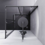 W93G-403-090BT Душевое ограждение Gem S Square Slide 90x90 стекло прозрачное, профиль Черный матовый