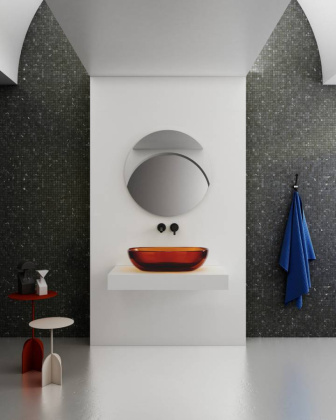 Раковина накладная прозрачная ABBER Kristall AT2805Opal Раковина накладная прозрачная ABBER Kristall AT2805Opal