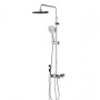 DX220910000 Apollo, душевая система со смесителем-полкой: верхний душ 230мм, ручной душ 120мм,