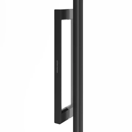 Душевая дверь CRISTALLO, раздвижная с функцией soft close, 140х210, матовый черный, упаковка 1/2