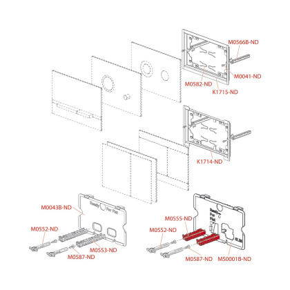 Кнопка управления для скрытых систем инсталляции с подсветкой rainbow, alunox-мат