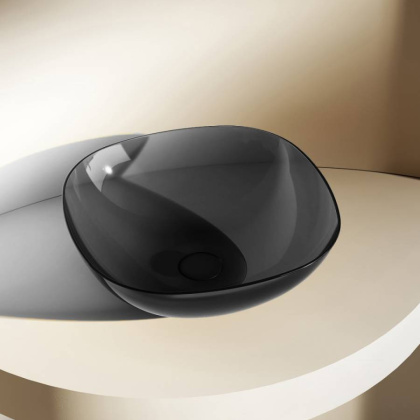 Раковина накладная прозрачная ABBER Kristall AT2806Onyx Раковина накладная прозрачная ABBER Kristall AT2806Onyx