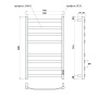 Полотенцесушитель электрический Point Антея PN17858B П8 500x800, диммер справа, черный Полотенцесушитель электрический Point Антея PN17858B П8 500x800, диммер справа, черный
