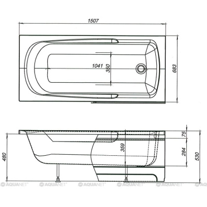 Акриловая ванна Aquanet Extra 150х70 208672