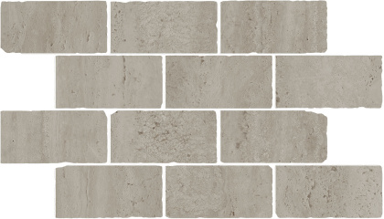 Бордюр Сан-Марко мозаичный серый матовый обрезной 46,5x26,5x0,9